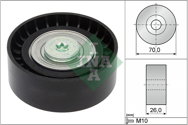 Deflection/Guide Pulley, V-ribbed belt